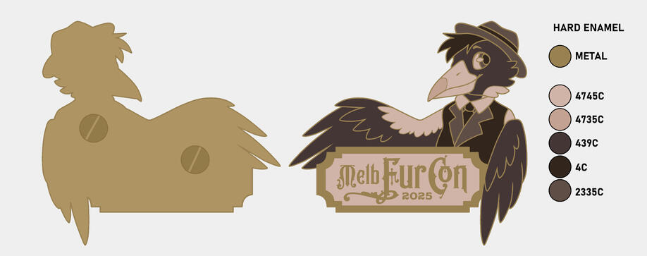 Melb FurCon 2025 super sponsor pin